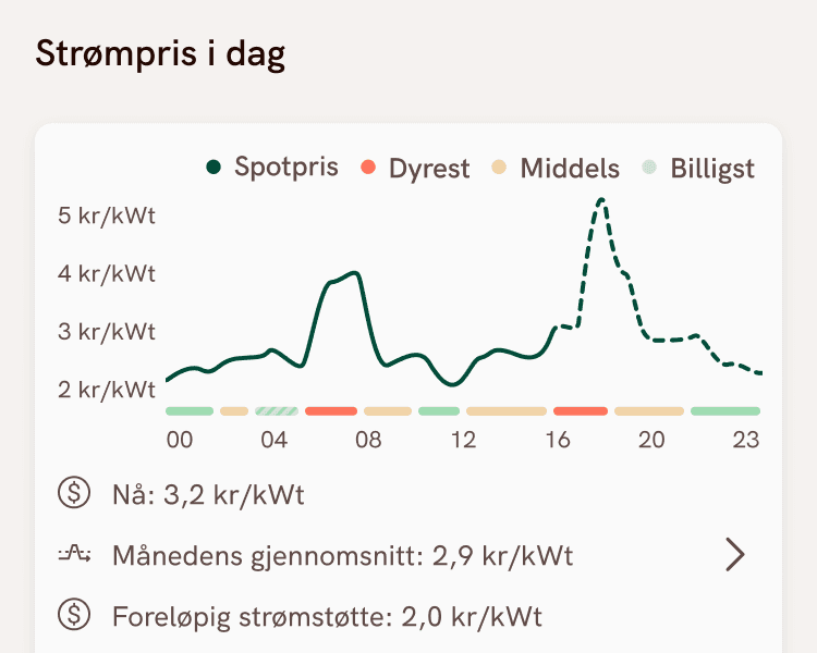 Strømprisen varierer 24/7